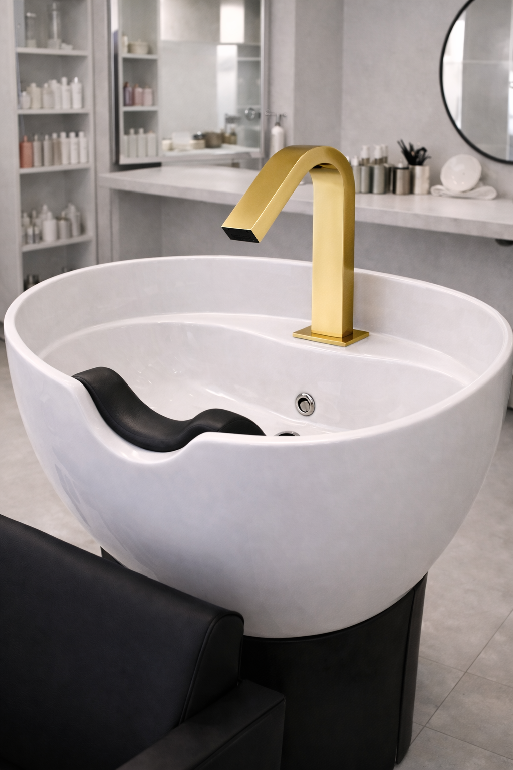 Salons by JC commercial restroom touchless fixture installation